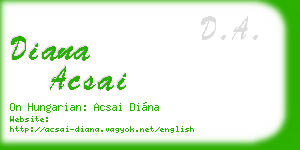 diana acsai business card